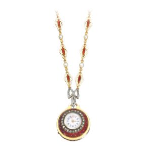 Swiss gold, enamel and diamond-set ball-form watch Circa 1910