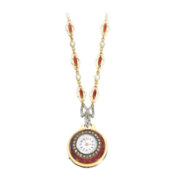 Swiss gold, enamel and diamond-set ball-form watch Circa 1910