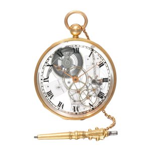 A rare Swiss gold and rock crystal skeletonized watch Circa 1850