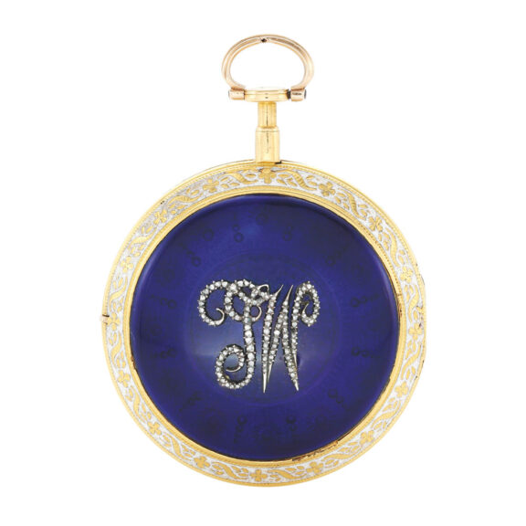 A Swiss gold, enamel and diamond set verge watch Circa 1790