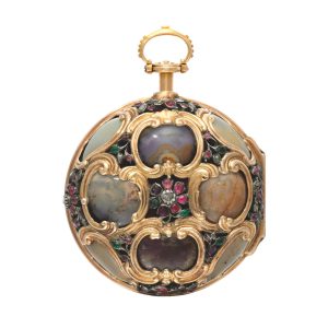 Fine English gold and agate pair cased quarter repeater Circa 1758
