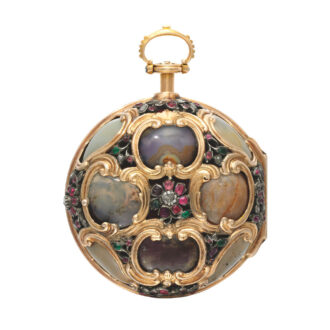 Fine English gold and agate pair cased quarter repeater Circa 1758