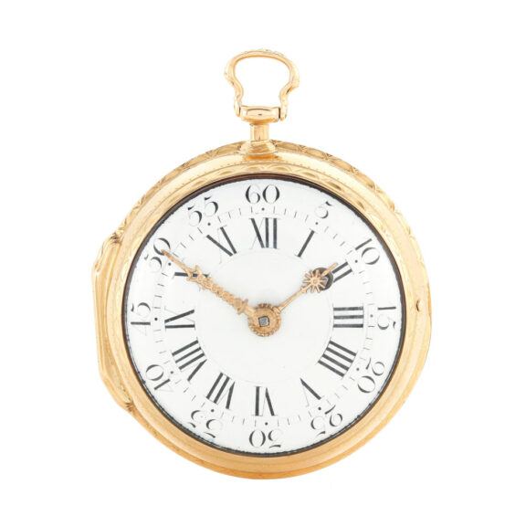 French gold pocket watch with skeletonized movement Circa 1760