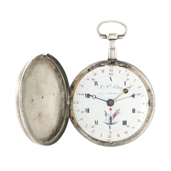 Swiss hunting cased verge with revolutionary time Circa 1795