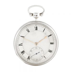 A Swiss silver open faced chronometer pocket watch Circa 1820