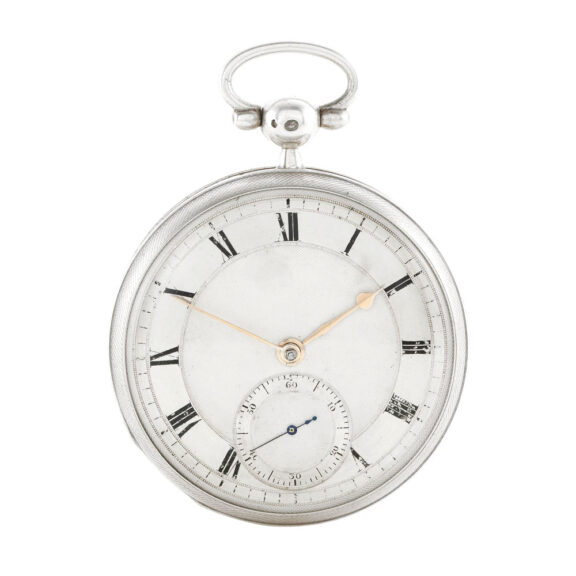 A Swiss silver open faced chronometer pocket watch Circa 1820