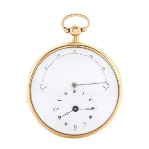 A French gold pocket watch with flyback seconds Circa 1810