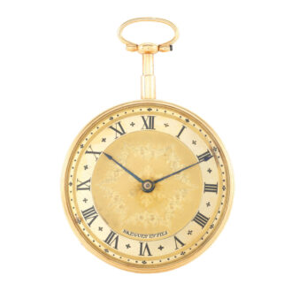 Swiss gold open faced minute repeating clock watch Circa 1810