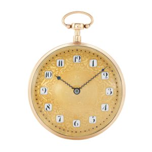 A Swiss rose gold quarter repeating musical watch Circa 1820