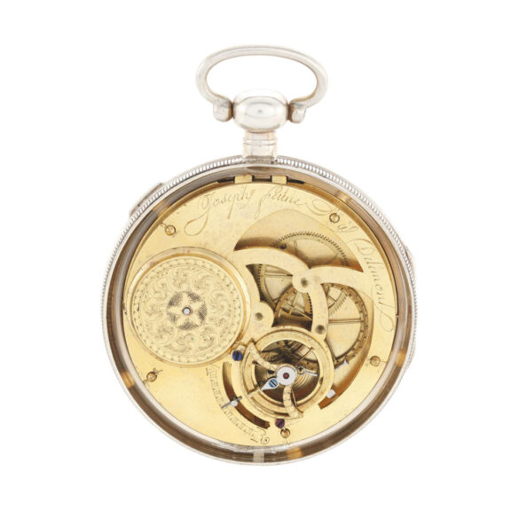 A Swiss open faced pocket watch with rare escapement Circa 1810