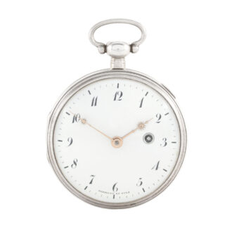 A Swiss open faced pocket watch with rare escapement Circa 1810