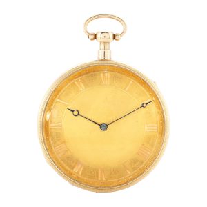 Swiss gold open faced quarter repeating musical watch Circa 1810