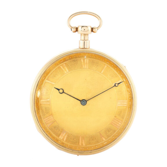 Swiss gold open faced quarter repeating musical watch Circa 1810