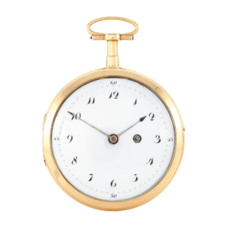 A Swiss gold quarter repeater with erotic scene Circa 1790