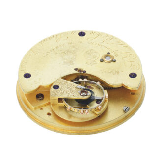 Rare English gold chronometer with carrousel Circa 1882