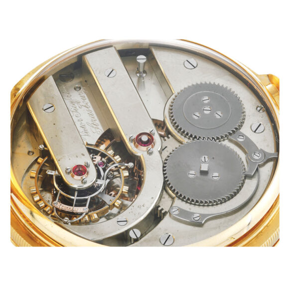 Swiss gold chronometer with special escapement Circa 1865 Swiss gold chronometer with special escapement Circa 1865