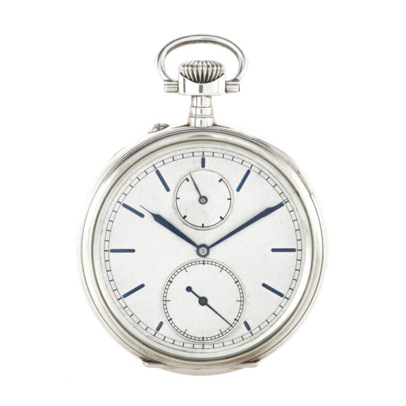 Rare German silver chronometer with flying tourbillon Circa 1931