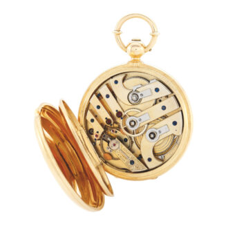 A Swiss gold hunting cased chronometer pocket watch Circa 1870