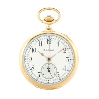 A Swiss historically important gold lever chronograph Circa 1909