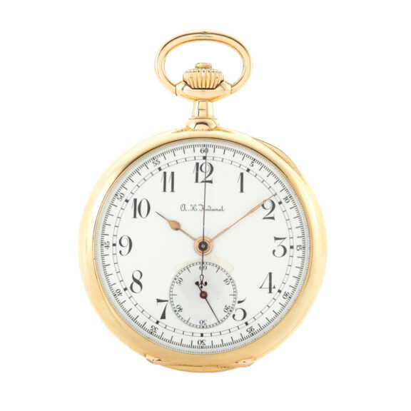 A Swiss historically important gold lever chronograph Circa 1909