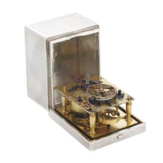 A French silver rectangular verge pocket watch Circa 1685