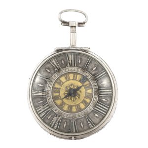 An Italian silver verge pocket watch with alarm Circa 1685