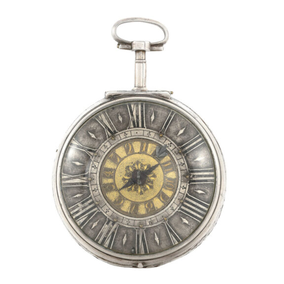 An Italian silver verge pocket watch with alarm Circa 1685