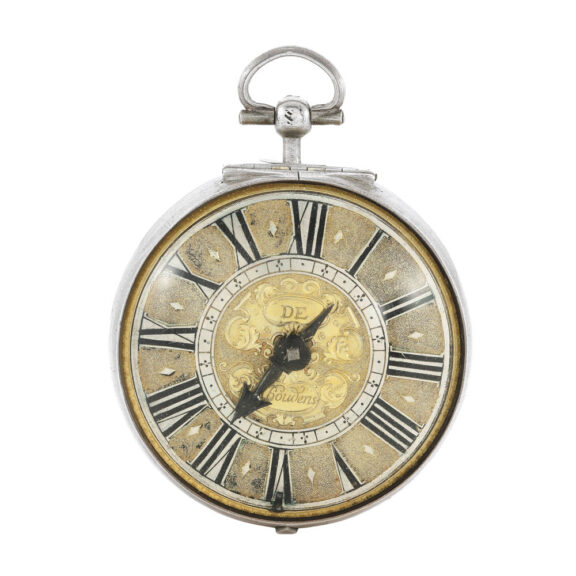A Swiss silver oignon verge pocket watch Circa 1700
