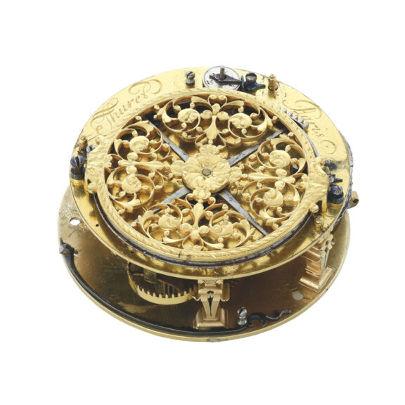 Rare oignon watch with French royal crest on the bow Circa 1695 Rare oignon watch with French royal crest on the bow Circa 1695