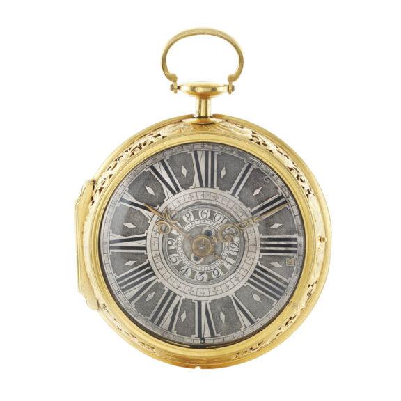 English repoussé striking and repeating coach watch Circa 1750
