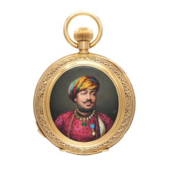 Swiss gold, enamel minute repeater for Indian market Circa 1890