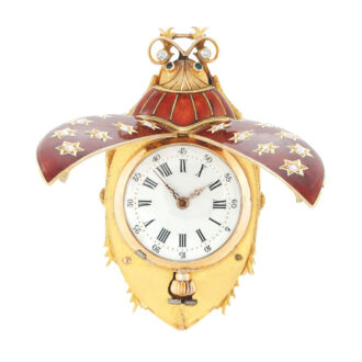 Swiss gold beetle form pendent watch Circa 1890