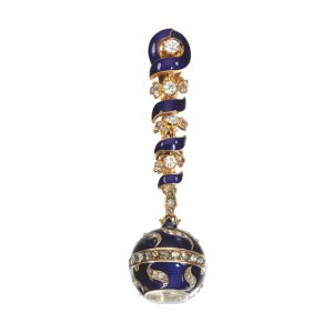Swiss gold keyless ball form brooch watch Circa 1910