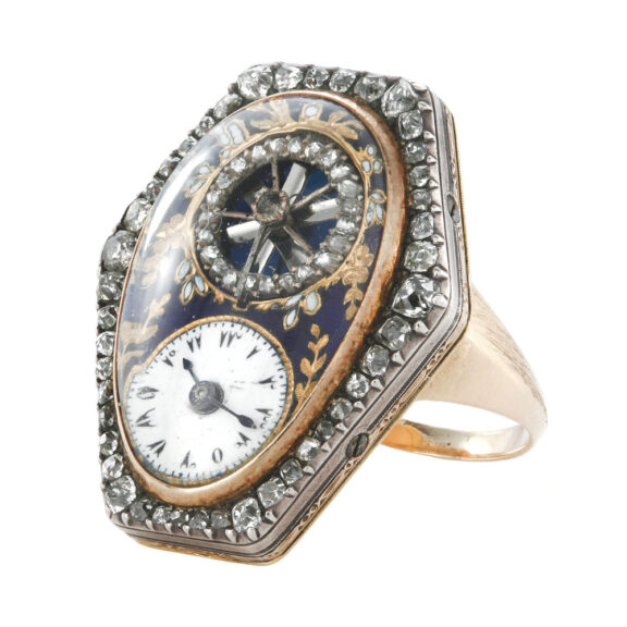 A fine, rare ring watch made for Turkish market Circa 1800