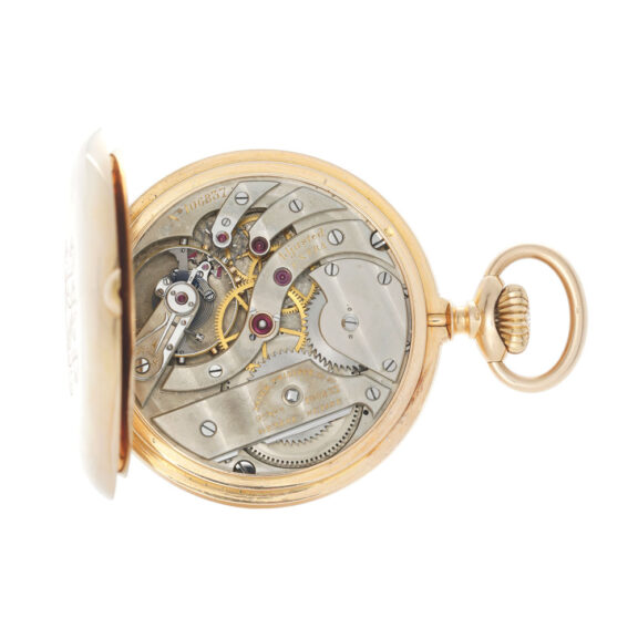 Swiss rose gold full hunter lever watch Circa 1896 Swiss rose gold full hunter lever watch Circa 1896
