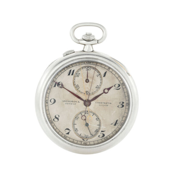 Swiss platinum split chronograph with register Circa 1925