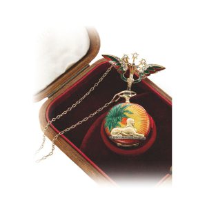 Swiss watch with Egyptian motif and brooch Circa 1899