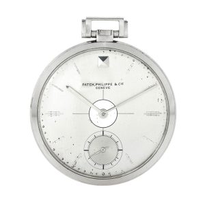 Slim Swiss platinum open faced watch Circa 1937