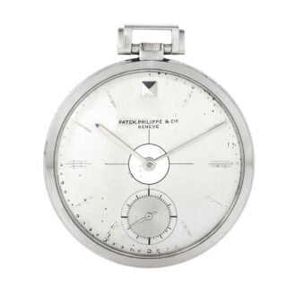Slim Swiss platinum open faced watch Circa 1937