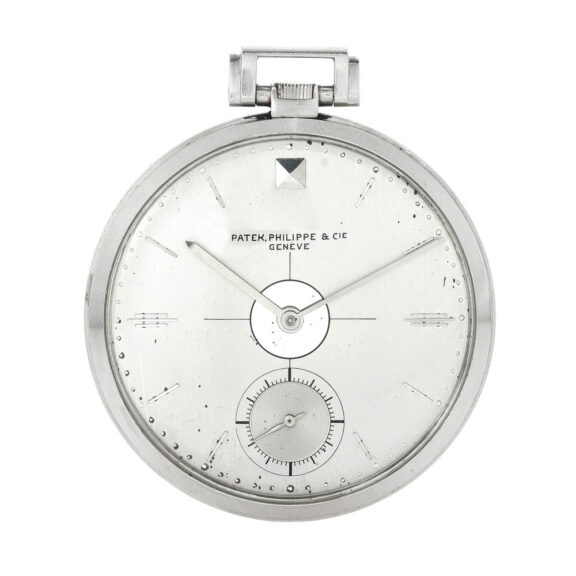 Slim Swiss platinum open faced watch Circa 1937