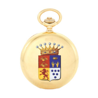 Swiss gold full hunter lever pocket watch Circa 1882