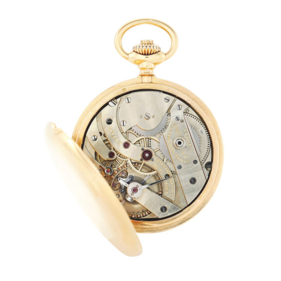Swiss gold full hunter lever pocket watch Circa 1882 Swiss gold full hunter lever pocket watch Circa 1882