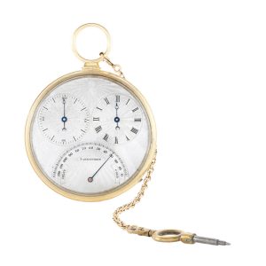 Swiss gold watch with regulator type dial Circa 1840
