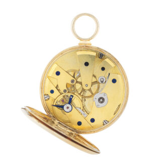 Swiss gold watch with regulator type dial Circa 1840