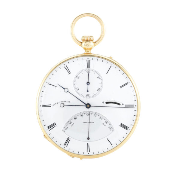 Swiss gold open faced centre seconds Circa 1846
