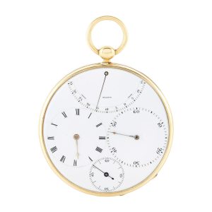 Swiss gold lever with regulator type dial Circa 1840