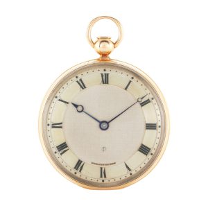 A French gold open faced quarter repeater Circa 1819