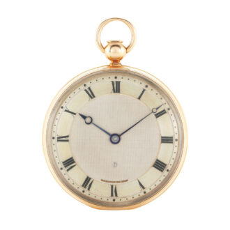 A French gold open faced quarter repeater Circa 1819