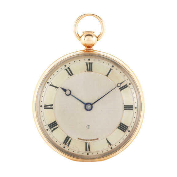 A French gold open faced quarter repeater Circa 1819
