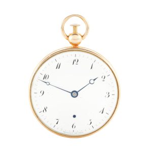 French gold open faced quarter repeater Circa 1800